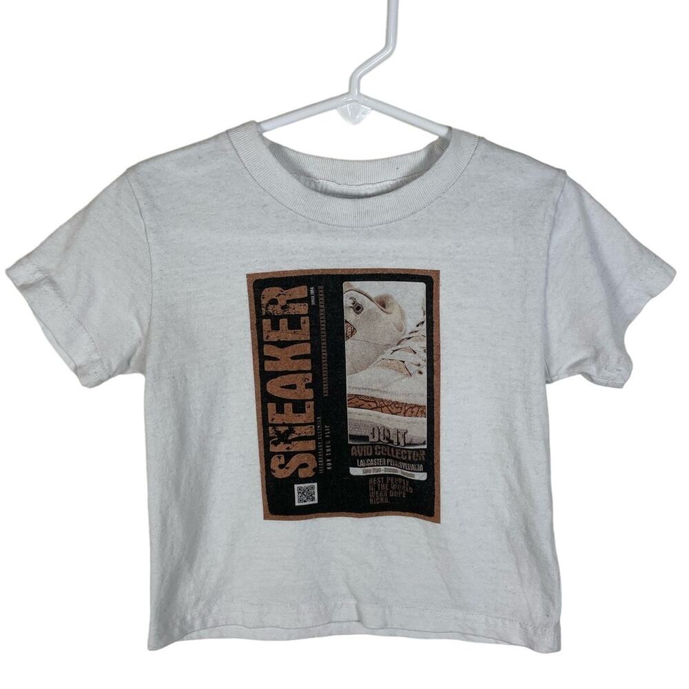 Rabbit Skins Toddler Jordan 3 Palomino white tshirt Size 3 Sneakerhead